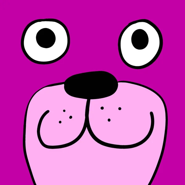 Digital Illustration Pink Bear Background — Stock fotografie