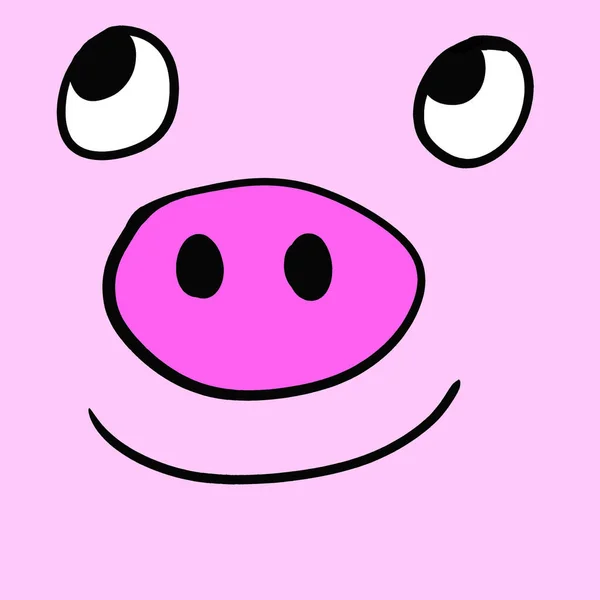 Digital Illustration Pig Background — Fotografia de Stock