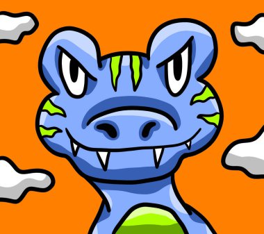 Dijital illüstrasyon bir t rex