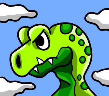 Dijital illüstrasyon bir t rex