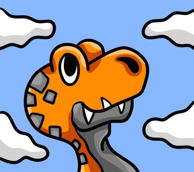 Dijital illüstrasyon bir t rex