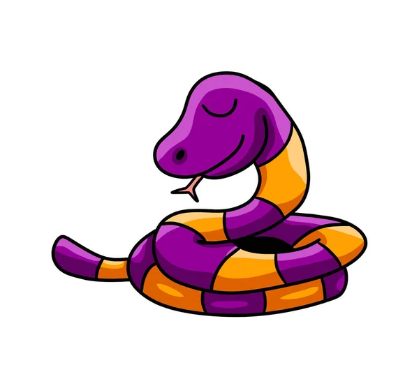 Digital Illustration Purple Snake — 图库照片