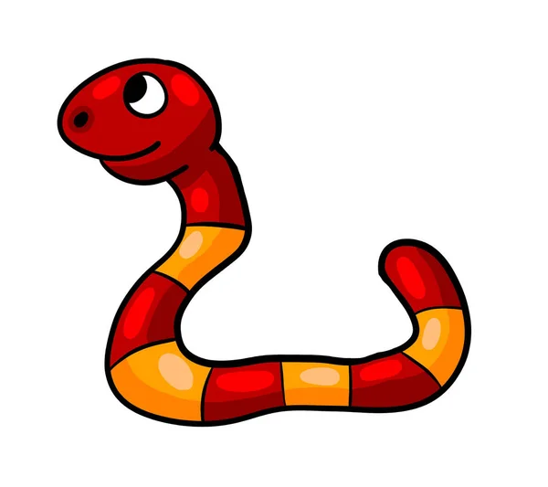 Цифрова Ілюстрація Червоної Змії — стокове фото