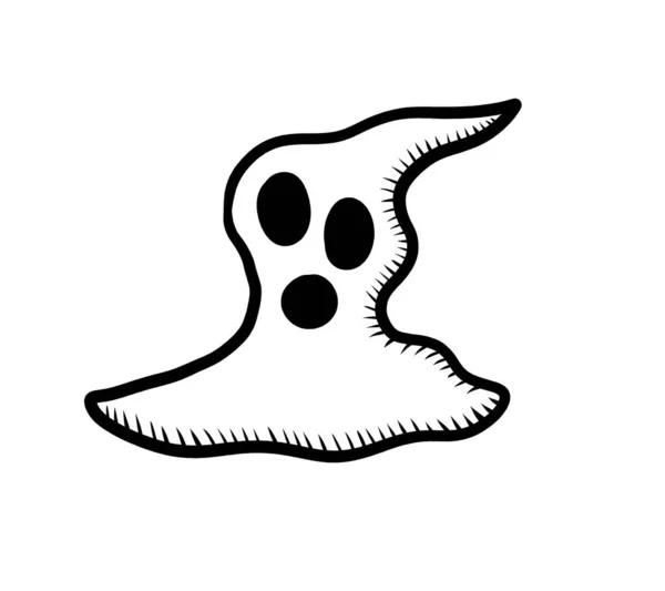 Digital Illustration Funny Ghost Doodle — Zdjęcie stockowe