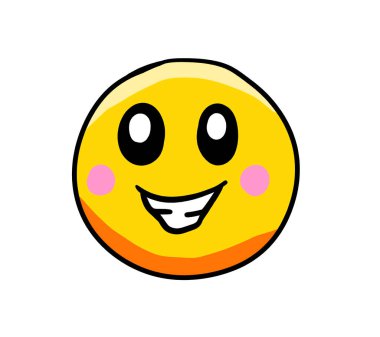 Digital illustration of a cartoon emoticon