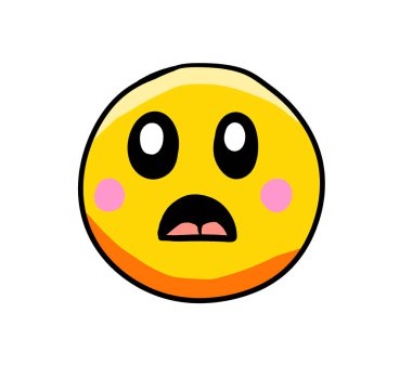 Digital illustration of a cartoon emoticon