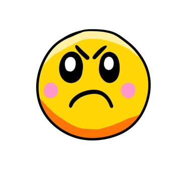 Digital illustration of a cartoon emoticon