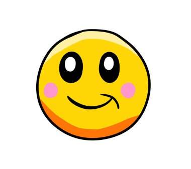 Digital illustration of a cartoon emoticon