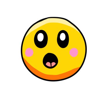 Digital illustration of a cartoon emoticon