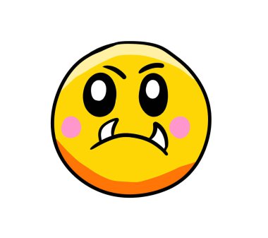 Digital illustration of a cartoon emoticon