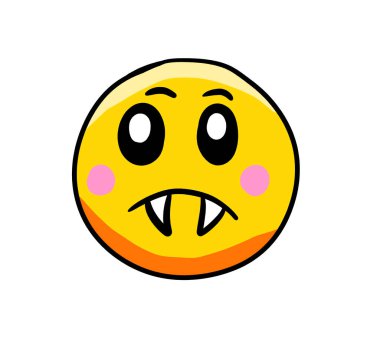 Digital illustration of a cartoon emoticon