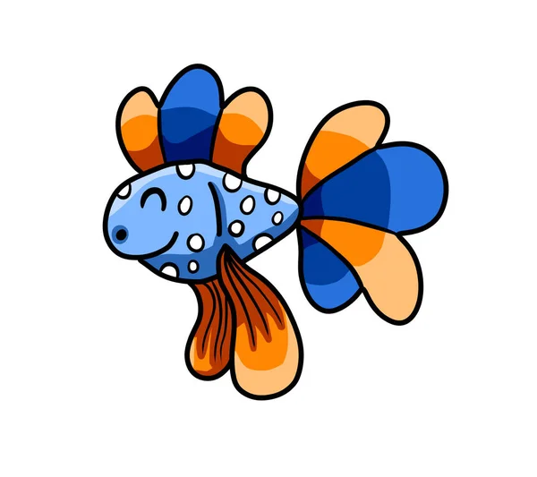 Digital Illustration Happy Fish — Stockfoto