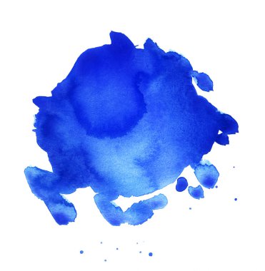 Mavi suluboya el yapımı.