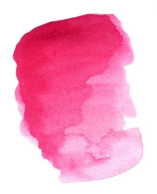 Handmade illustration of pink watercolor