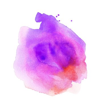 Handmade illustration of pink watercolor