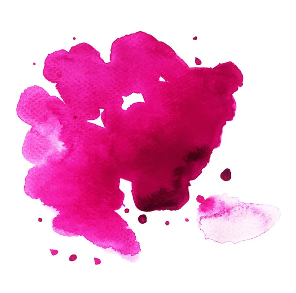 Handmade illustration of pink watercolor