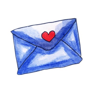 Handmade illustration of a love letter