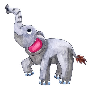 Handmade illustration of an elephant