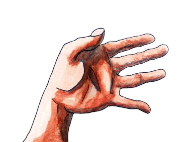 Handmade illustration of a hand