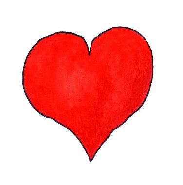 Handmade illustration of heart