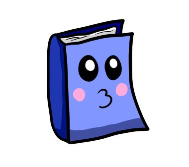 Digital illustration of a cartoon book