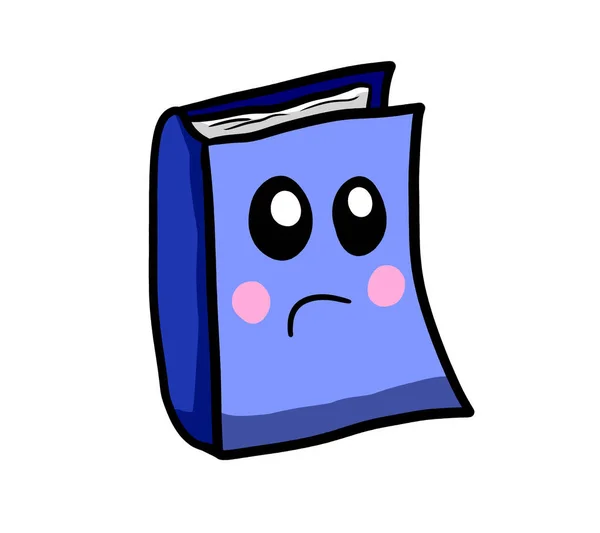 Digital illustration of a cartoon book