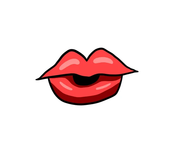Digital illustration of cartoon lips