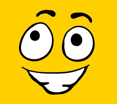 Digital illustration of a smiley face background