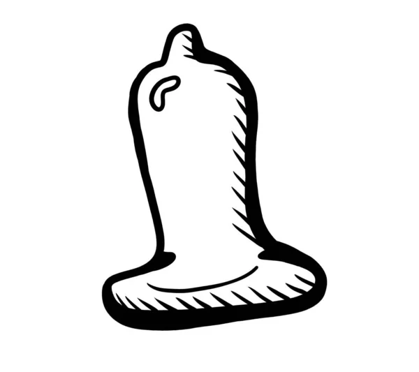 Digital Illustration Condom Doodle — Fotografia de Stock