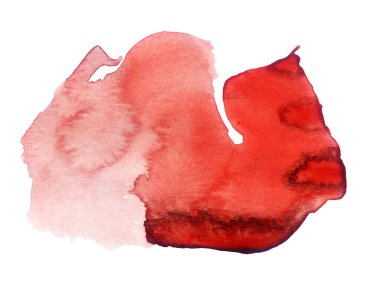 Kırmızı suluboya el yapımı.