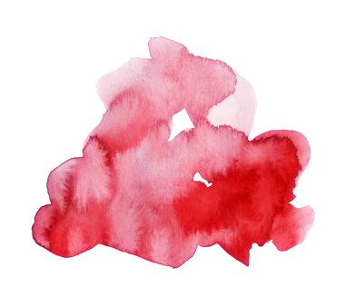 Kırmızı suluboya el yapımı.