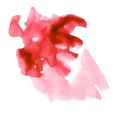 Kırmızı suluboya el yapımı.