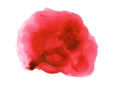 Kırmızı suluboya el yapımı.