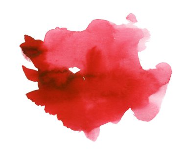 Kırmızı suluboya el yapımı.