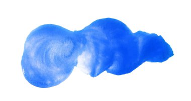 Mavi suluboya el yapımı.