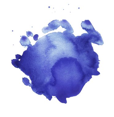 Mavi suluboya el yapımı.