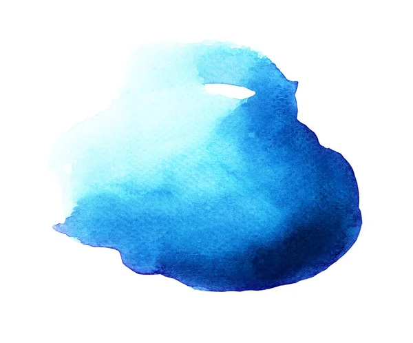 Ilustração Artesanal Aquarela Azul — Fotografia de Stock