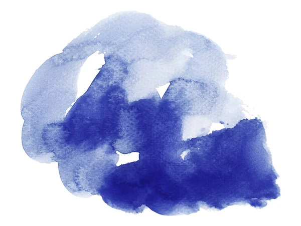 Handgemaakte Illustratie Van Blauwe Aquarel — Stockfoto