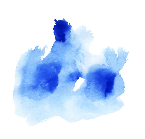 Handgemaakte Illustratie Van Blauwe Aquarel — Stockfoto