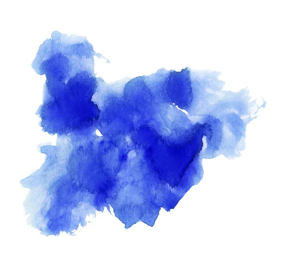 Handgemaakte Illustratie Van Blauwe Aquarel — Stockfoto