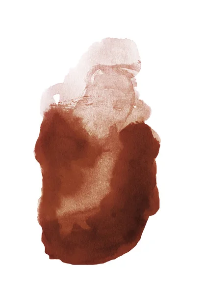 茶色い水彩の手描きイラスト — ストック写真