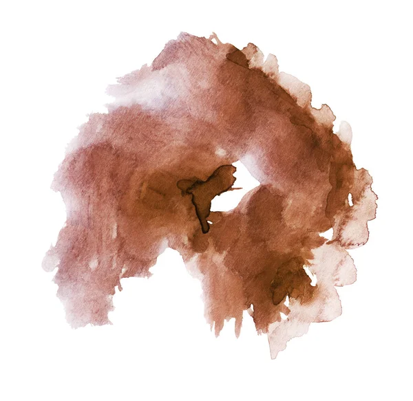 褐色水彩画的手工插图 — 图库照片