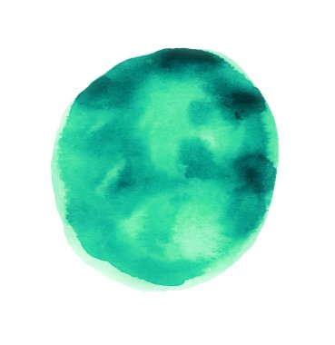 Zümrüt suluboya el yapımı.