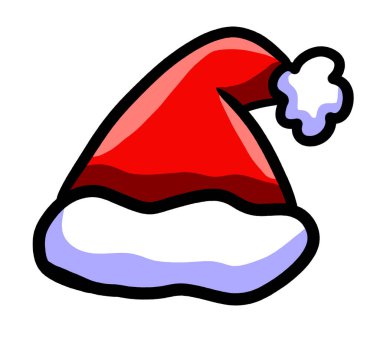 Noel Baba şapkasının dijital çizimi