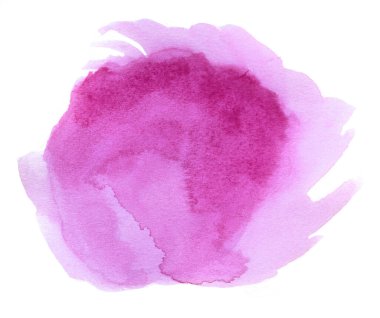 Handmade illustration of pink watercolor
