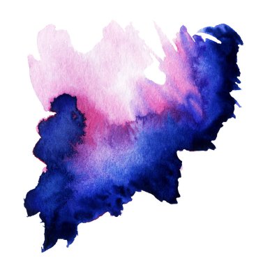 Handmade illustration of pink watercolor
