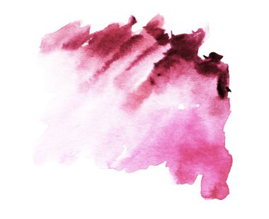 Handmade illustration of pink watercolor