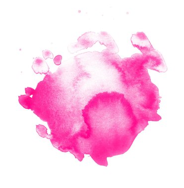 Handmade illustration of pink watercolor