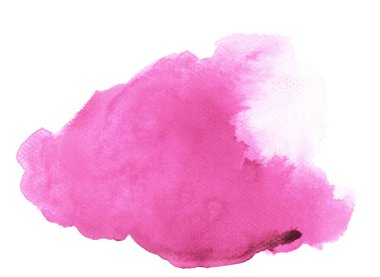 Handmade illustration of pink watercolor