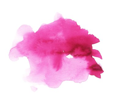 Handmade illustration of pink watercolor